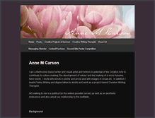 Tablet Screenshot of annemcarson.com